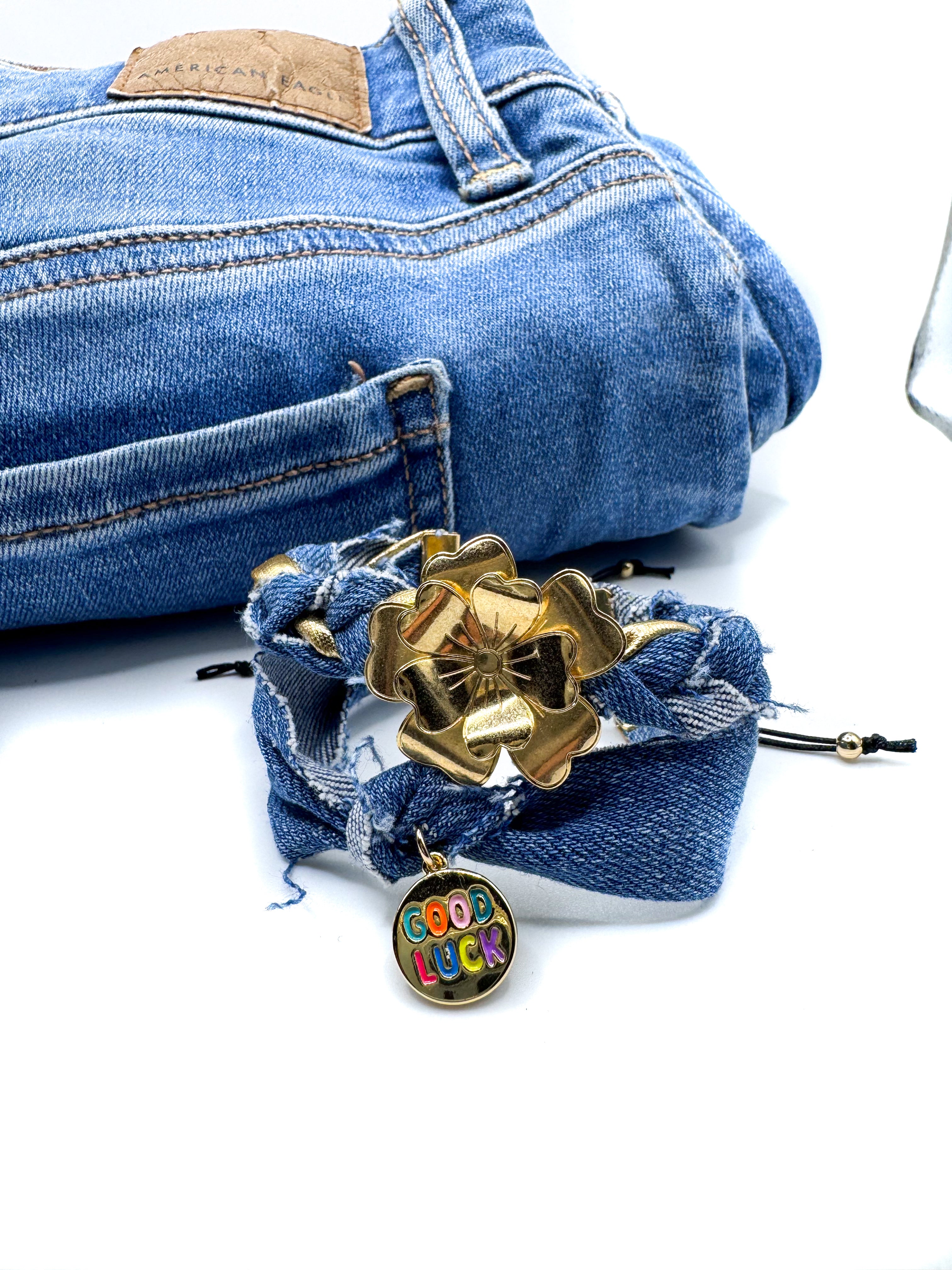 Flor Denim Bracelet